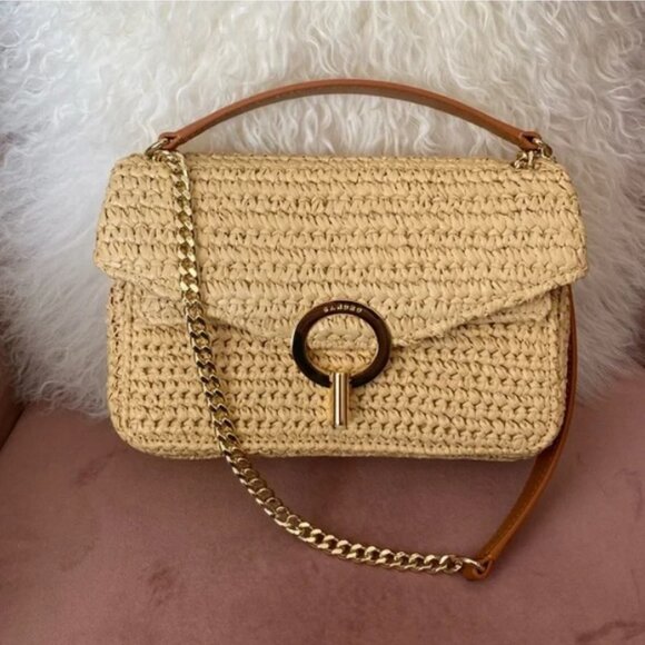 SANDRO YZA Raffia Handbag - EUC - Picture 1 of 7